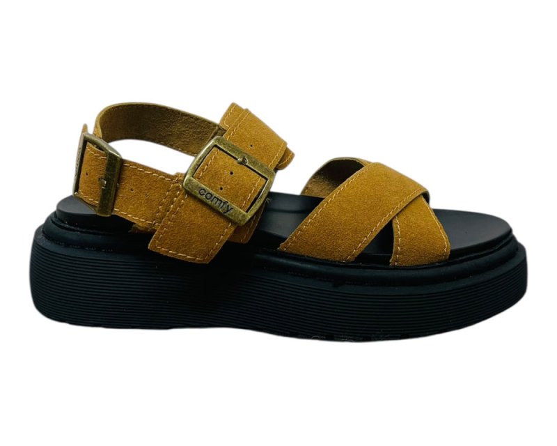 Ankle Strap Padded Chunky Sole Sandals - Sandals - British D'sire