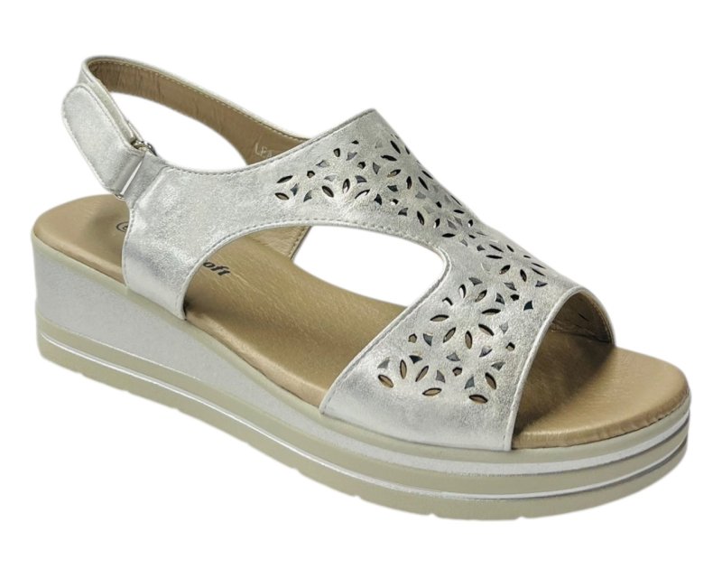 Ankle Strap Padded Insole Wedge Sandals - Sandals - British D'sire Main image