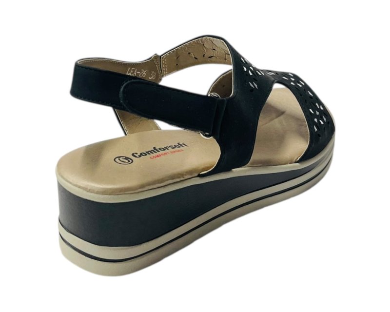 Ankle Strap Padded Insole Wedge Sandals - Sandals - British D'sire