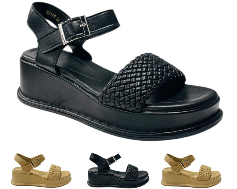 Ankle Strap Wedge Platform Sandals - Sandals - British D'sire