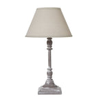 Antia Stem Table Lamp With Linen Shade - Lamps - British D'sire