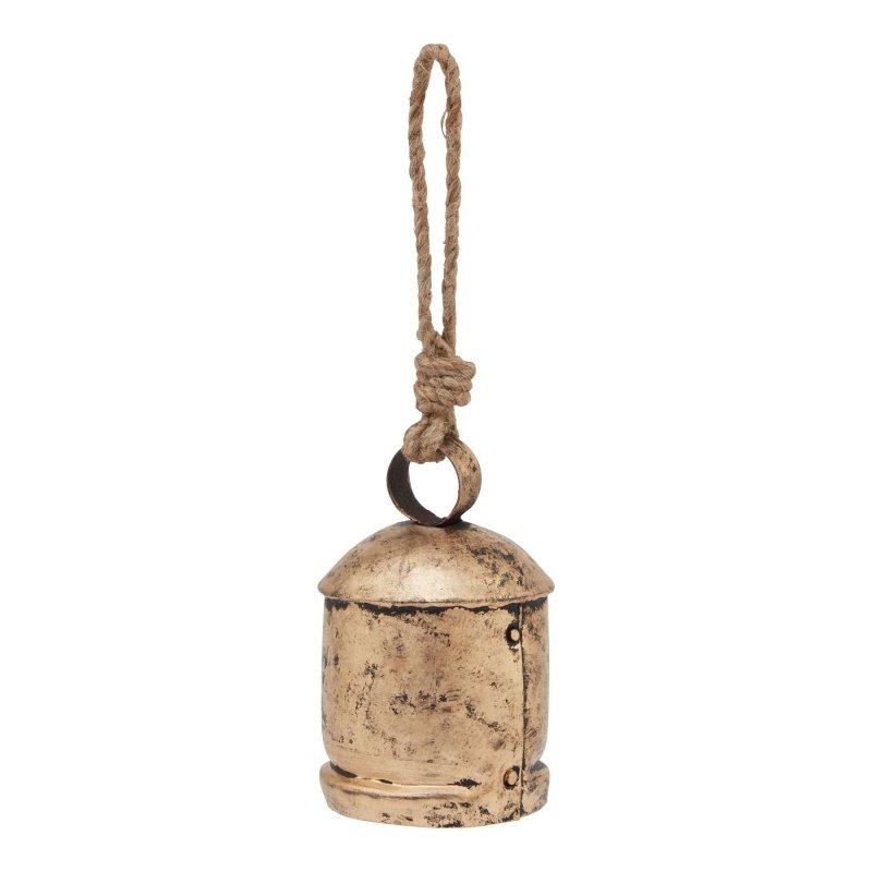 Antique Gold Bell Bauble Christmas Hanging Decoration - Christmas Decor - British D'sire