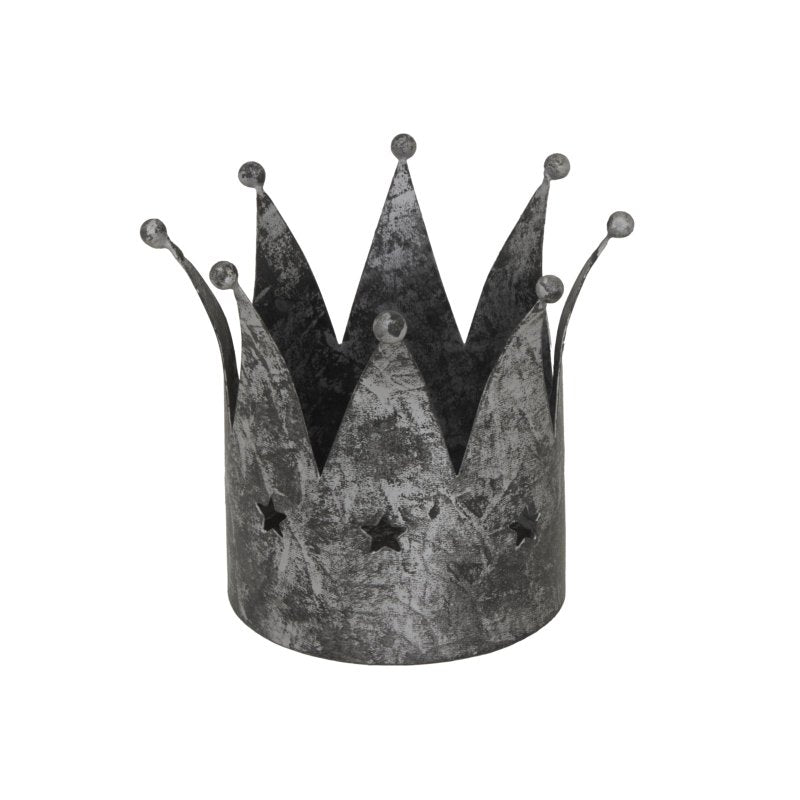 Antique Silver Crown Candle Holder - Candle Holder - British D'sire