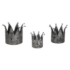 Antique Silver Crown Candle Holder - Candle Holder - British D'sire