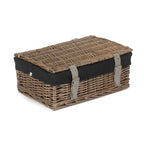 Antique Wash 35cm Empty Wicker Hamper Basket - Empty Picnic Baskets - British D'sire
