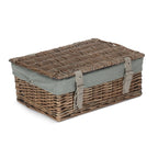 Antique Wash 35cm Empty Wicker Hamper Basket - Empty Picnic Baskets - British D'sire