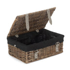 Antique Wash 35cm Empty Wicker Hamper Basket - Empty Picnic Baskets - British D'sire