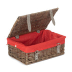 Antique Wash 35cm Empty Wicker Hamper Basket - Empty Picnic Baskets - British D'sire