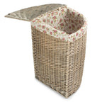 Antique Wash Corner Garden Rose Cotton Lined Laundry Basket - Laundry Baskets - British D'sire