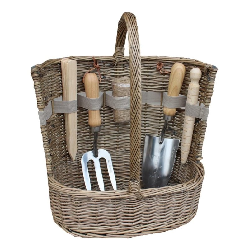 Antique Wash Deluxe Garden Tool Basket - Trugs - British D'sire