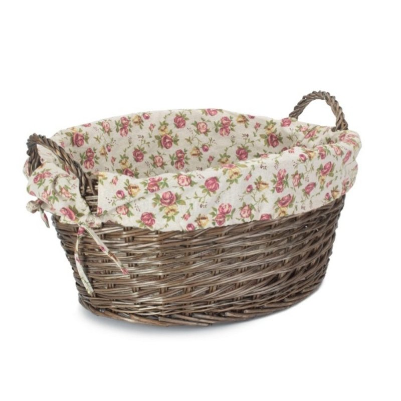 Antique Wash Finish Wash Basket - Laundry Baskets - British D'sire