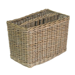 Antique Wash Finish Wicker Magazine Rack - Home Decor & Furniture - British D'sire