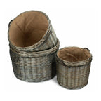 Antique Wash Round Storage Log Basket - Log Baskets - British D'sire
