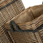 Antique Wash Square Storage Log Basket - Log Baskets - British D'sire