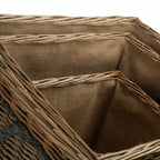 Antique Wash Square Storage Log Basket - Log Baskets - British D'sire