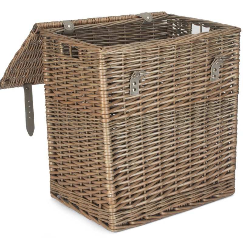 Antique Wash Vintner Storage Wicker Picnic Basket - Storage Baskets - British D'sire Main image