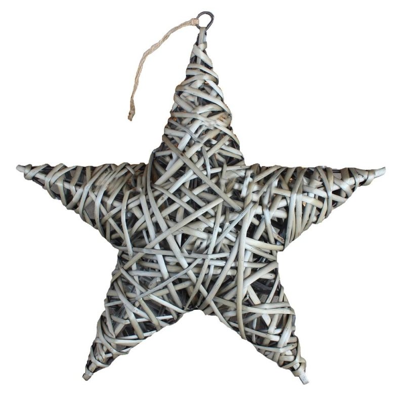 Antique Wash Wicker Full Star Christmas Decoration - Home Decor & Furniture - British D'sire