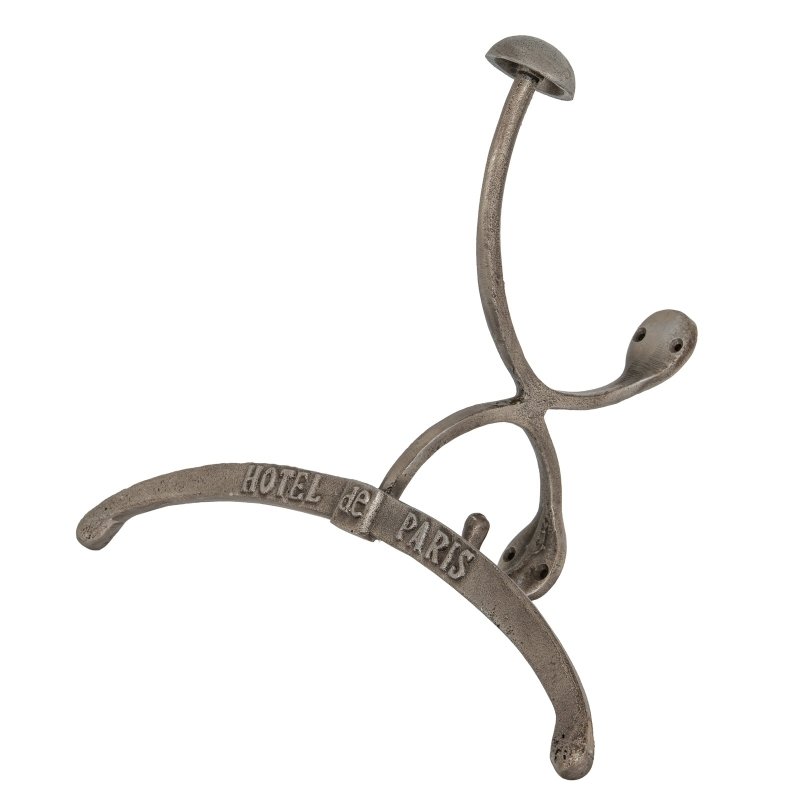 Antiqued Silver Coat Hanger With Hook - Coat Hook - British D'sire