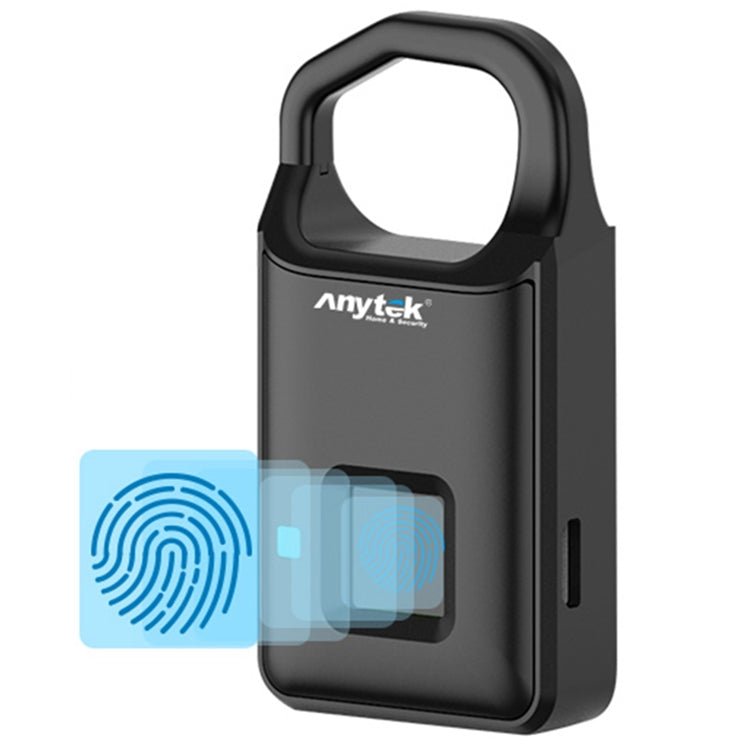 Anytek P4 3.7V Micro USB Charging Semiconductor Fingerprint Sensing Small Padlock - British D'sire Main image