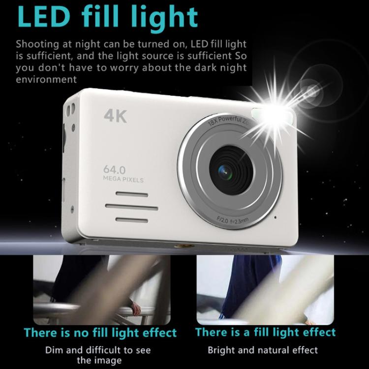 Anytek S7 4K HD Digital Camera Self - Timer Travel Camera Student Kids Card Camera(Black) - British D'sire