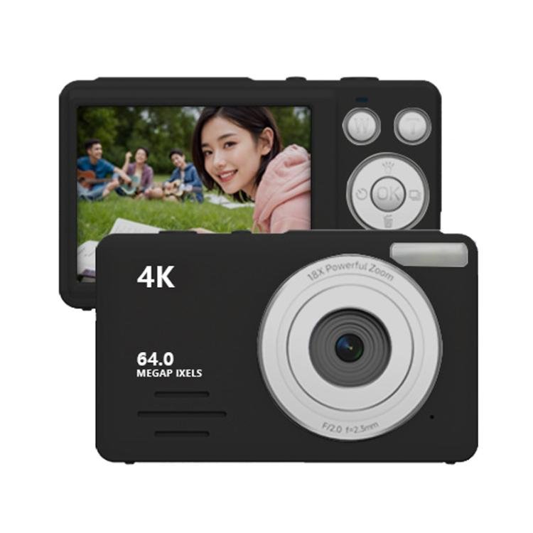 Anytek S7 4K HD Digital Camera Self - Timer Travel Camera Student Kids Card Camera(Black) - British D'sire Main image