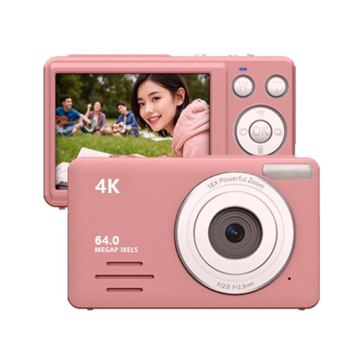 Anytek S7 4K HD Digital Camera Self - Timer Travel Camera Student Kids Card Camera(Pink) - British D'sire Main image