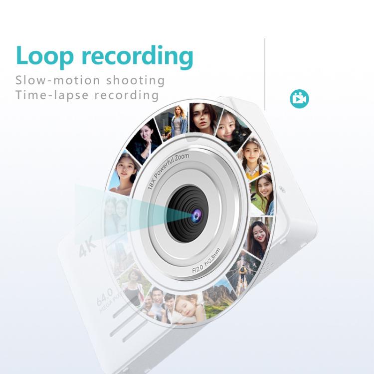 Anytek S7 4K HD Digital Camera Self - Timer Travel Camera Student Kids Card Camera(Pink) - British D'sire