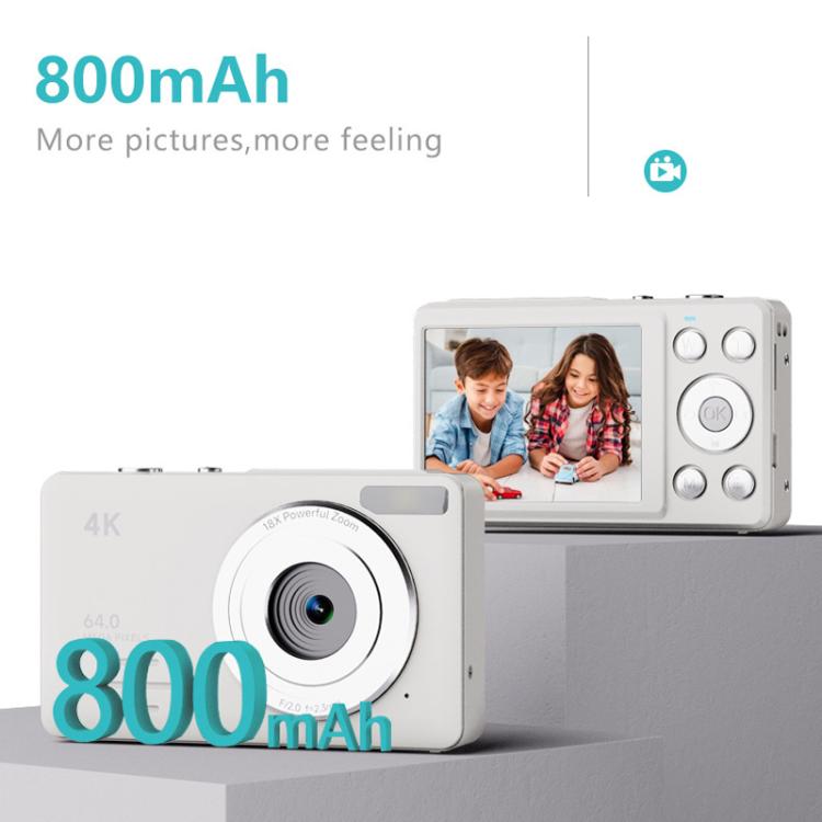Anytek S7 4K HD Digital Camera Self - Timer Travel Camera Student Kids Card Camera(White) - British D'sire