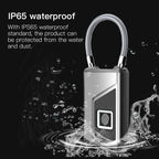 Anytek USB Charging Waterproof Anti - theft Non - password Electrically Intelligent Fingerprint Padlock Size:3.2cm × 3.5cm × 9cm - British D'sire