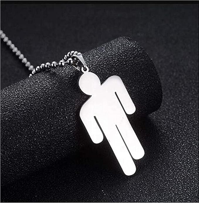 AOLIAY Stainless Steel Pendant Necklace,Villain Necklace, Stainless Steel Couple Pendant Necklace 1PC Secondary image