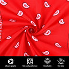 Aomig Bandana Head Scarf for Men and Women, Stylish Cowboy Headband Handkerchief, Multi - purpose Hair Scarf Paisley Print Unisex Headwraps, Bib Party Face Covering Headwear for Motorcycling - Bandanas - British D'sire