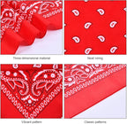 Aomig Bandana Head Scarf for Men and Women, Stylish Cowboy Headband Handkerchief, Multi - purpose Hair Scarf Paisley Print Unisex Headwraps, Bib Party Face Covering Headwear for Motorcycling - Bandanas - British D'sire