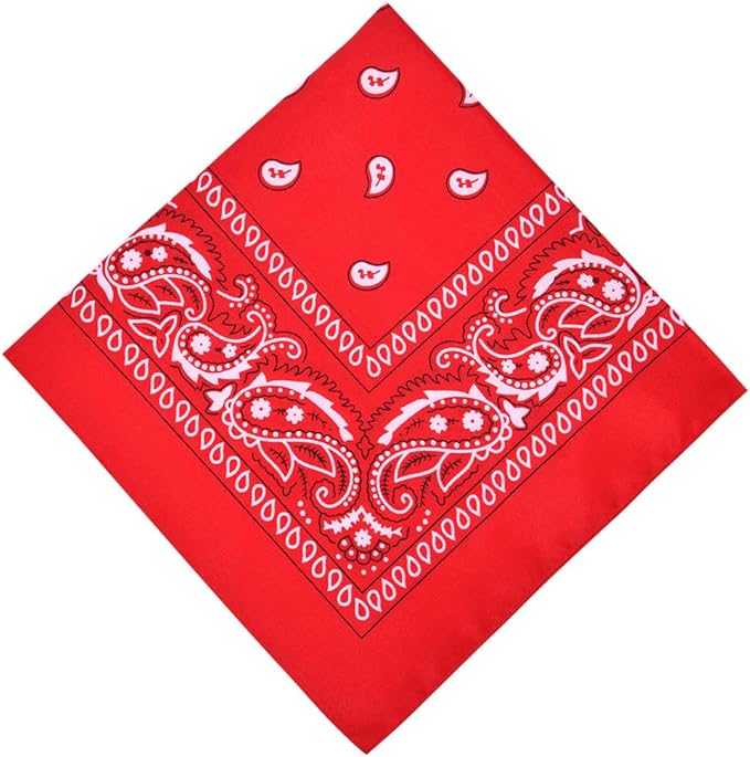 Aomig Bandana Head Scarf for Men and Women, Stylish Cowboy Headband Handkerchief, Multi - purpose Hair Scarf Paisley Print Unisex Headwraps, Bib Party Face Covering Headwear for Motorcycling - Bandanas - British D'sire