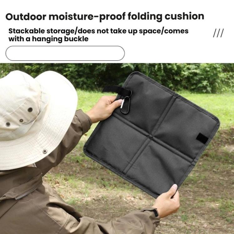 AOTU AT6216-1 37x35cm Outdoor Portable Moisture-proof Folding Cushion Oxford Cloth Camping Beach Thickened Heat Insulation Cushion(Army Green) - British D'sire