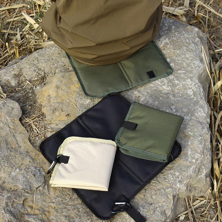 AOTU AT6216-1 37x35cm Outdoor Portable Moisture-proof Folding Cushion Oxford Cloth Camping Beach Thickened Heat Insulation Cushion(Army Green) - British D'sire