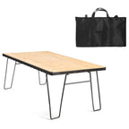 AOTU YT1001 Outdoor Folding Mesh Bamboo Desk with Storage Bag - British D'sire