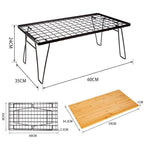 AOTU YT1001 Outdoor Folding Mesh Bamboo Desk with Storage Bag - British D'sire
