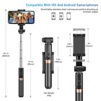 APEXEL APL - D6 Live Video Multifunctional Mobile Phone Gimbal Stabilizer Selfie Stick - British D'sire