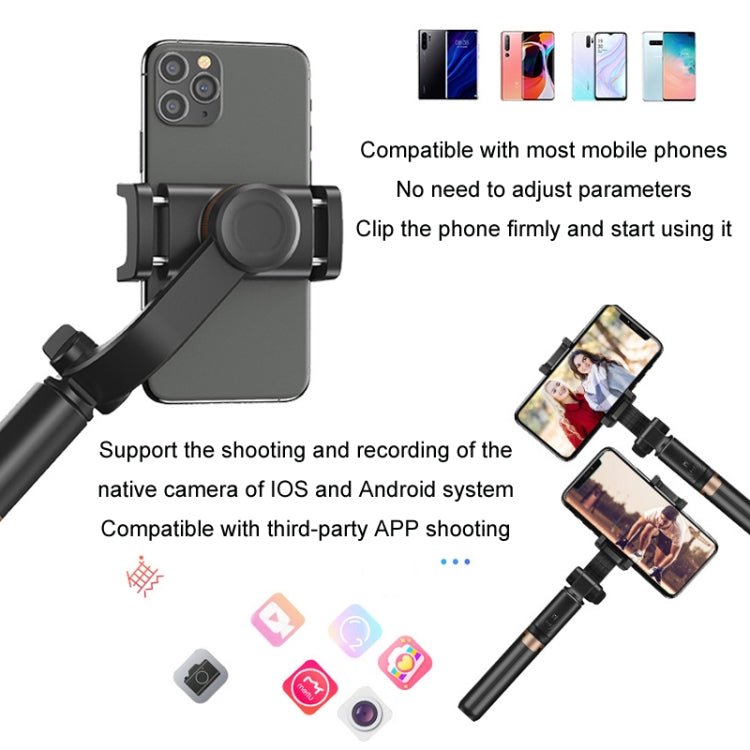 APEXEL APL - D6 Live Video Multifunctional Mobile Phone Gimbal Stabilizer Selfie Stick - British D'sire