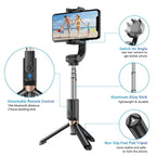 APEXEL APL - D6 Live Video Multifunctional Mobile Phone Gimbal Stabilizer Selfie Stick - British D'sire