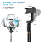 APEXEL APL - D6 Live Video Multifunctional Mobile Phone Gimbal Stabilizer Selfie Stick - British D'sire