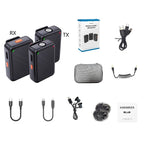 APEXEL APL - MIC009 One For Two Outdoor Live Noise Canceling Microphone(Black) - British D'sire