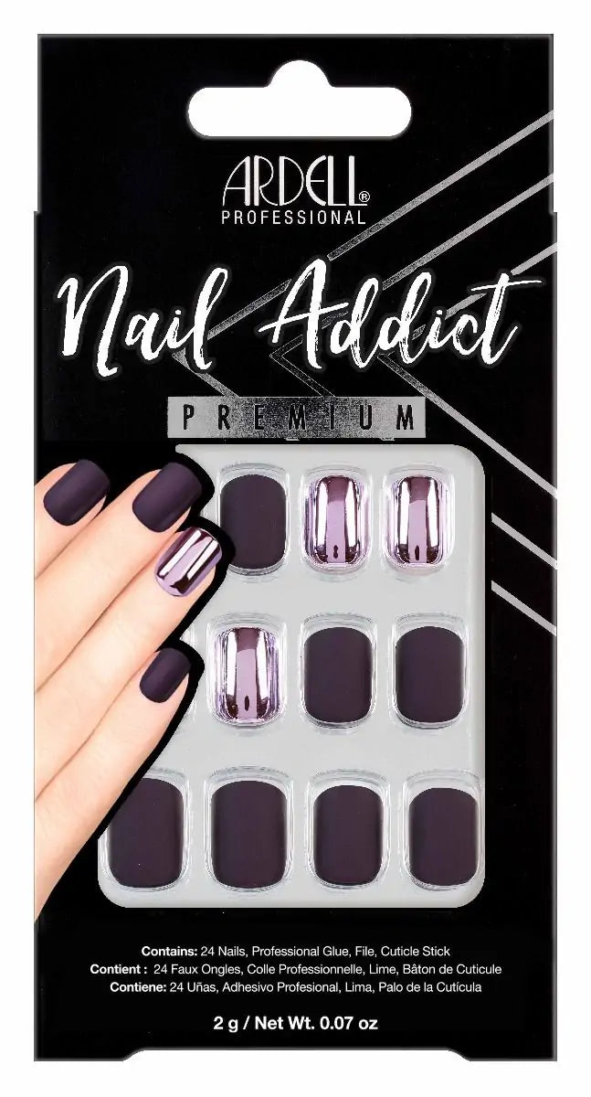 Ardell Nail Addict Premium Nails Burgundy Chrome Secondary image