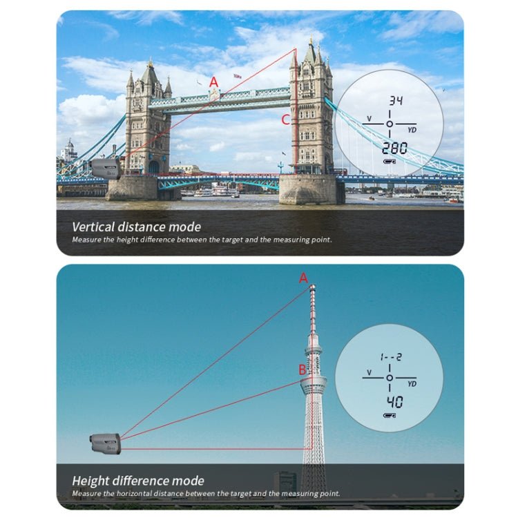 ARBULL LS - 1000 Golf Rangefinder Outdoor Altimeter Goniometer Telescope - British D'sire