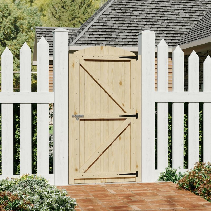 Arch Top Strong Garden Gate with Latch, 83cm W x 6cm D x 180cm H - Garden Gate - British D'sire
