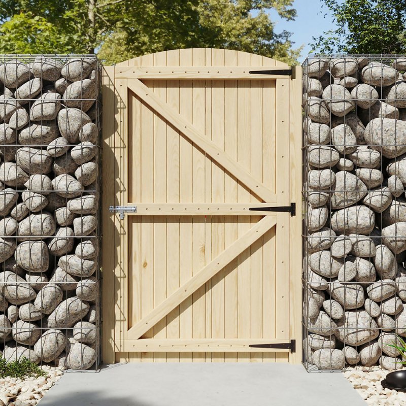Arch-Style Strong Garden Gate with Latch, 99cm W x 6cm D x 180cm H Secondary image
