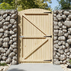 Arch Top Strong Garden Gate with Latch, 99cm W x 6cm D x 180cm H - Garden Gate - British D'sire