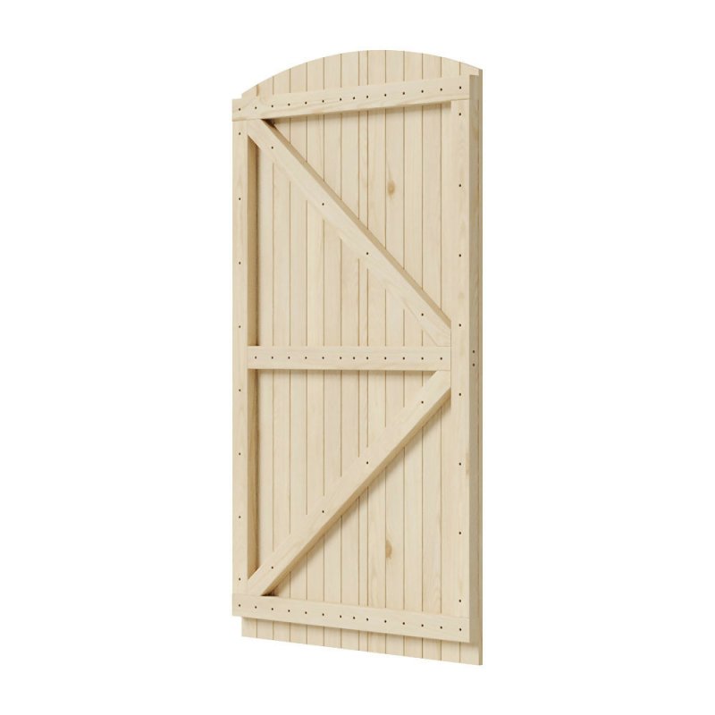 Arch Top Strong Garden Gate with Latch, 99cm W x 6cm D x 180cm H - Garden Gate - British D'sire
