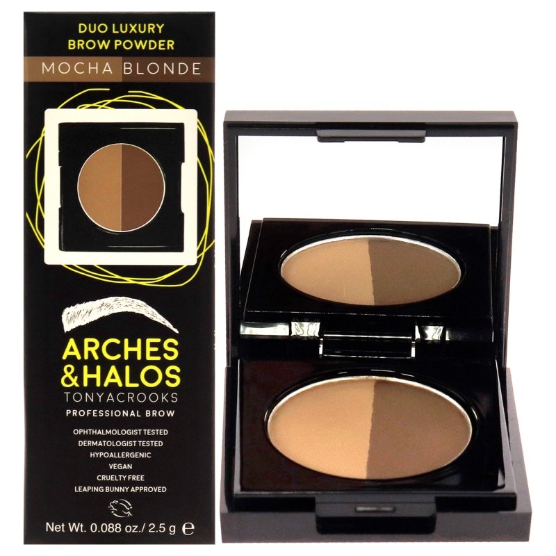 Arches and Halos - Duo Luxury Brow Powder - Mocha Blonde for Women - 0.088 oz Eyebrow - Eyebrow - British D'sire Main image