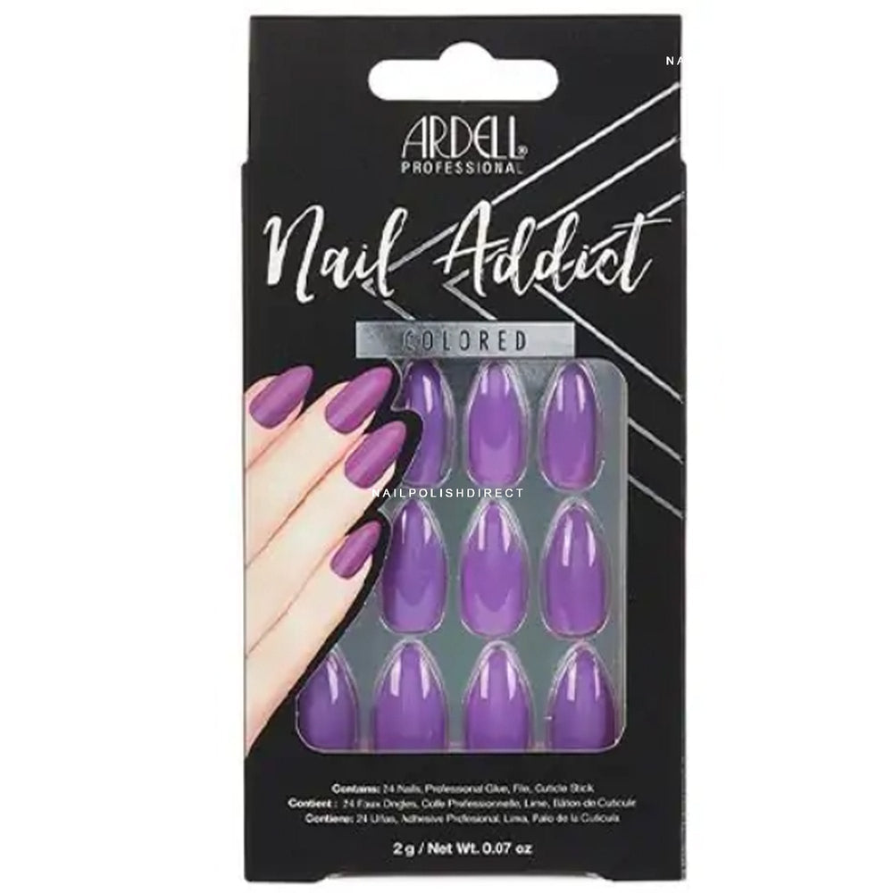 Ardell Nail Addict Solid False Nails - Purple Passion Main image